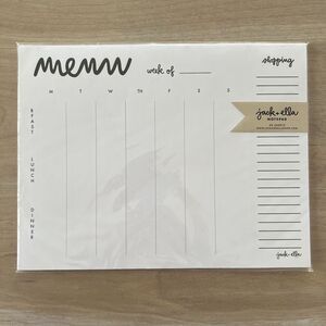 Jack And Ella Menu Papers 50 Sheets Notepad Magnet B 8.5x11 Sheets Shopping List